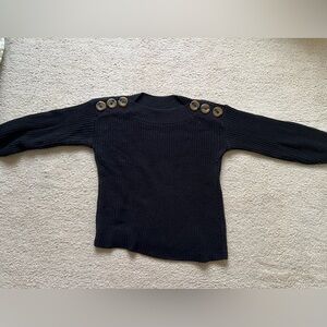 Philosophy black Knit Sweater winter fall oversized sweater crewneck